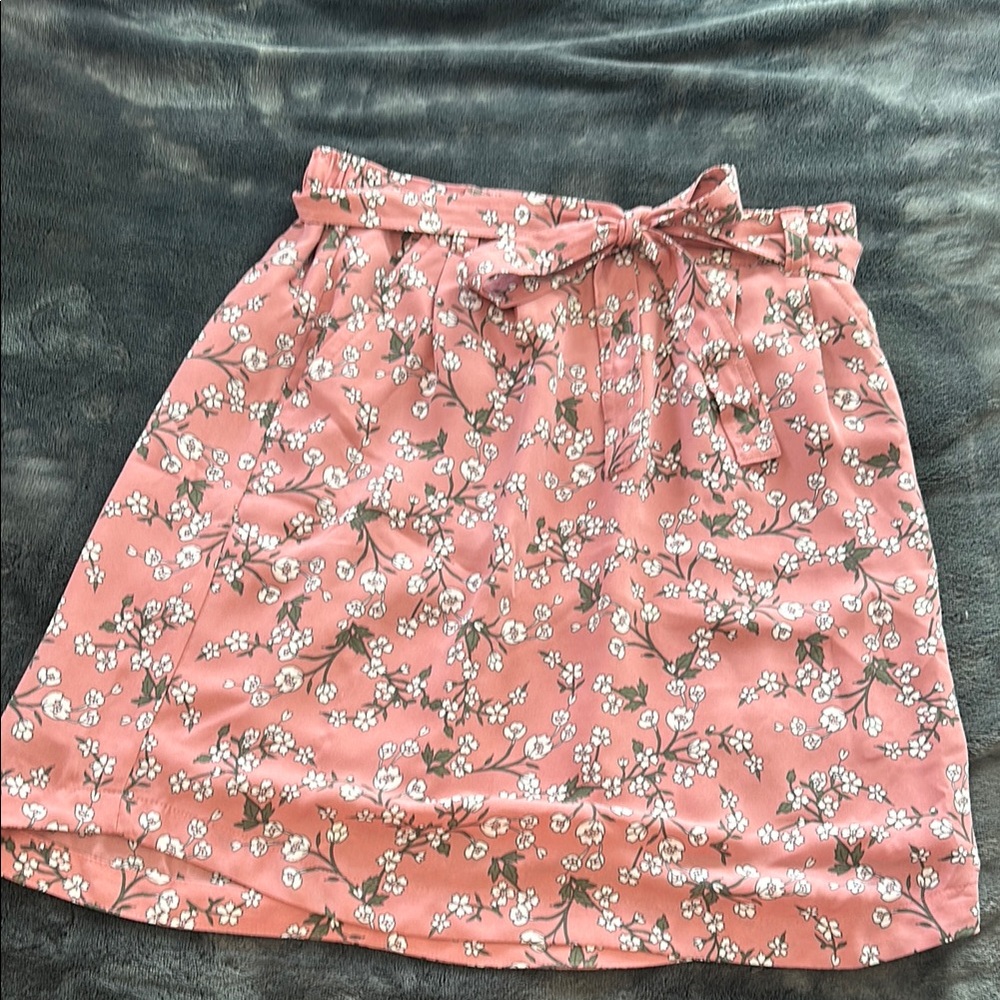 LOFT Floral Pink Skirt